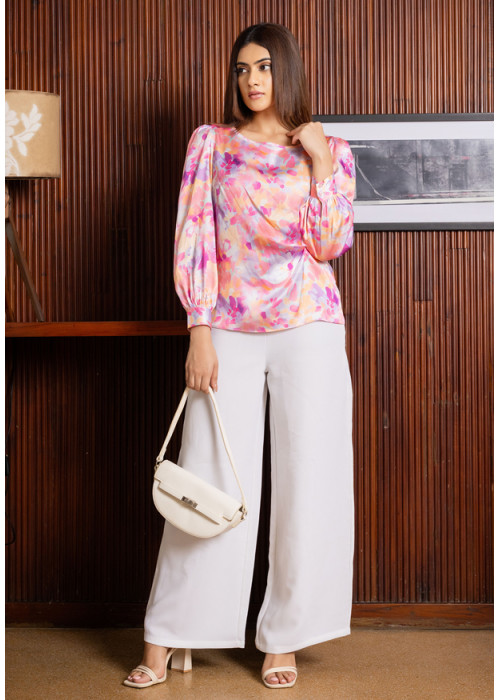 LISA LONG SLEEVE PINK BLOUSE